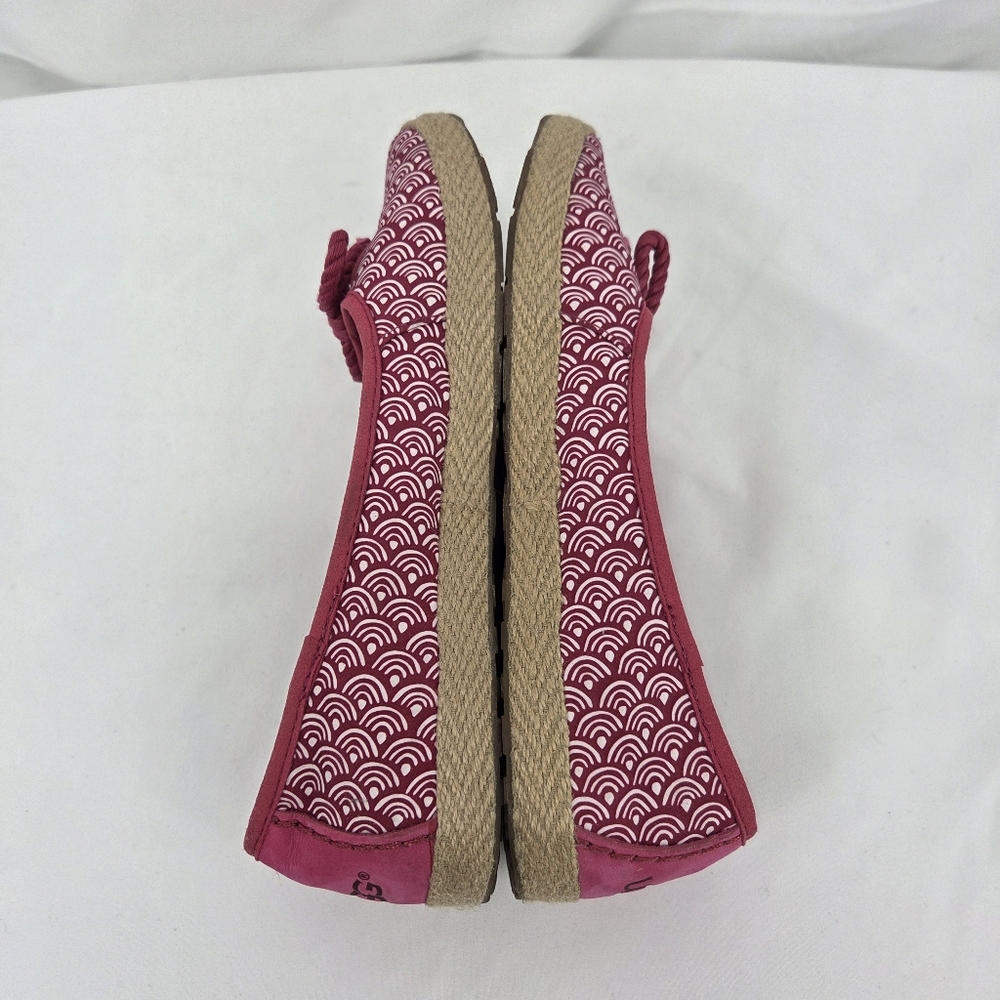 Ugg Australia Syleste Scallop Women's Pink Patterned Espadrilles Sz 8 - Picture 8 of 9